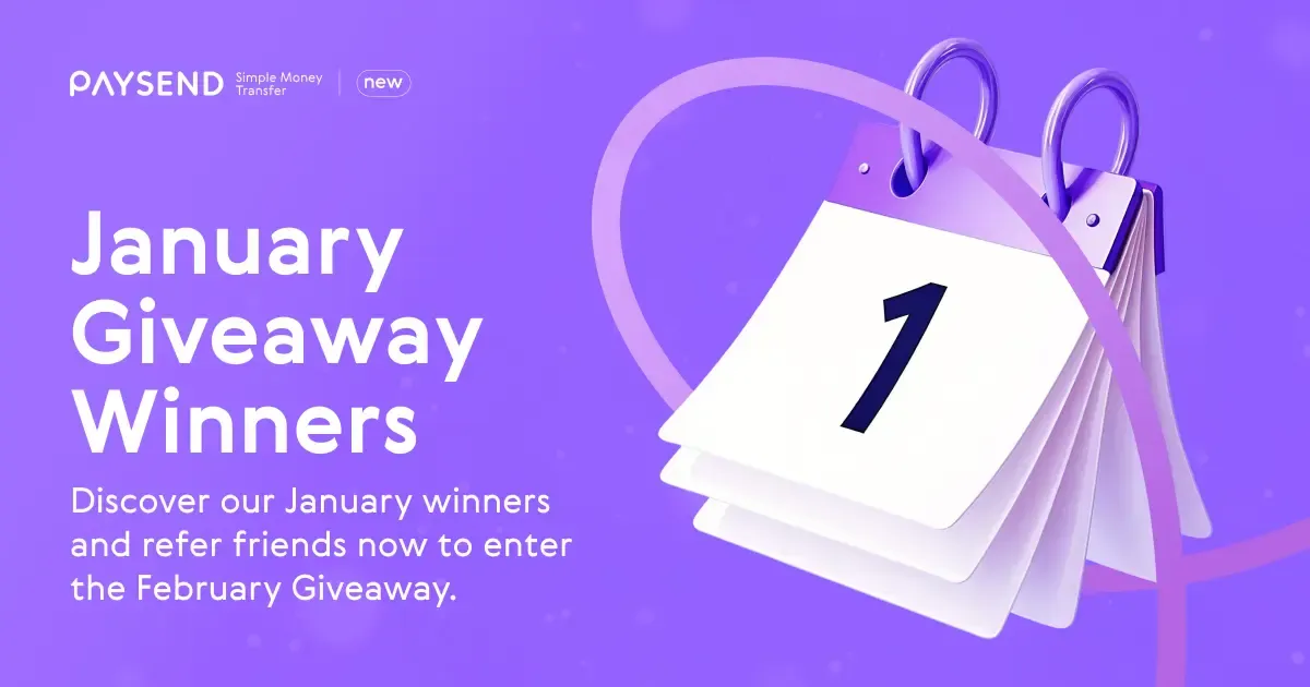 Paysend January Giveaway Winners 2026