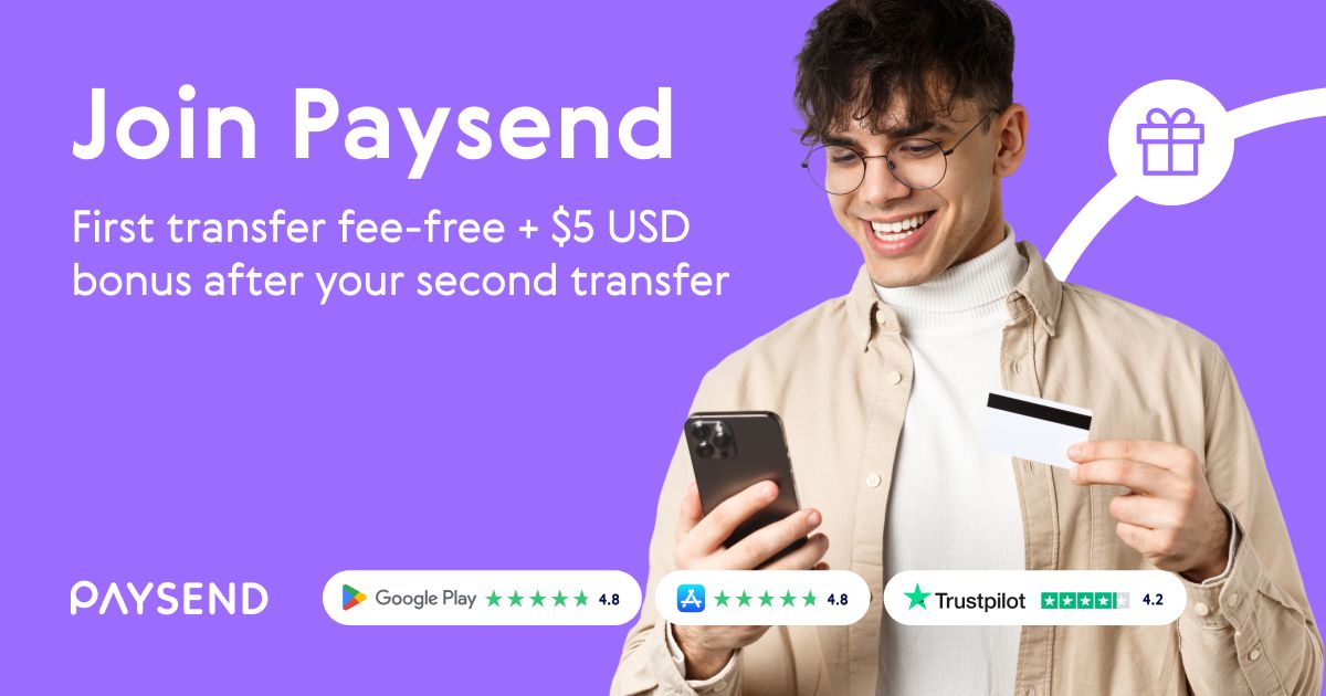 Get More From Paysend This April and May 2026: Fee-Free Transfers & $5 Bonus