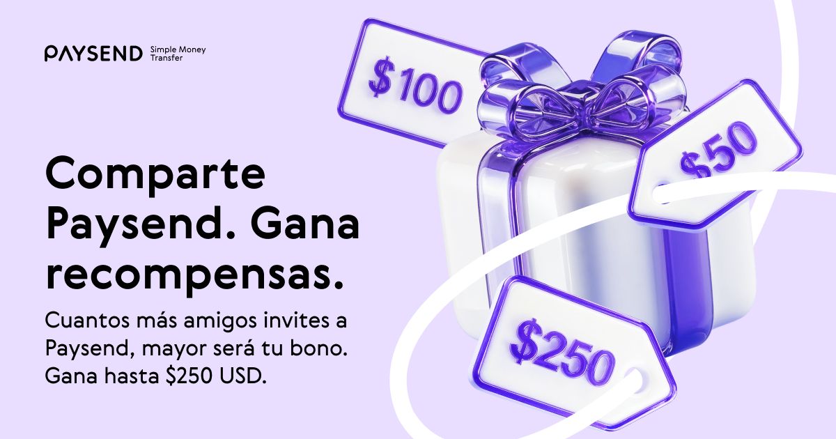  Gana hasta 250 USD esta primavera — la promoción de referidos de Paysend ha llegado