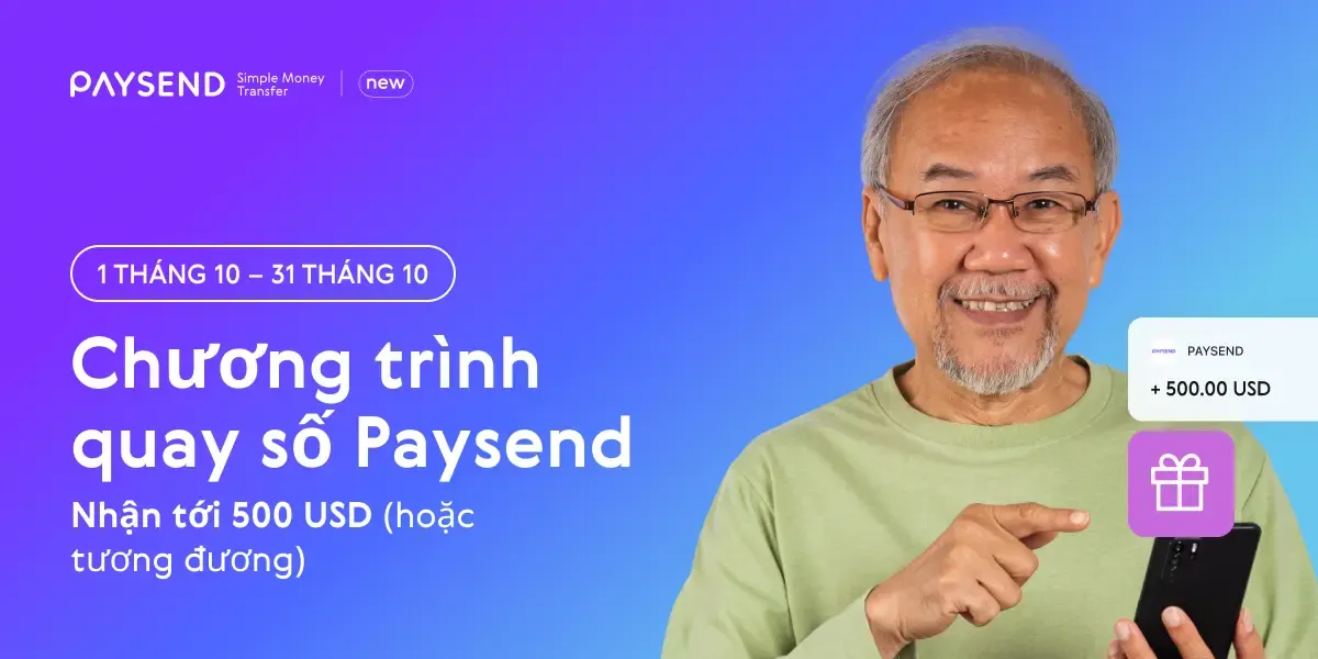 Chọn cơ hội thắng tới 500 đô la trong chương trình mời bạn bè của Paysend!