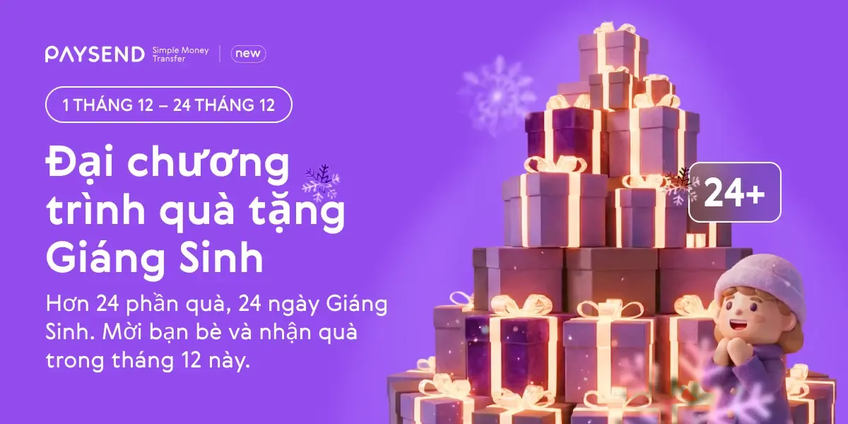 24 Ngày Quà Tặng Giáng Sinh – Nhận tới $1.000 trong tháng 12 này!